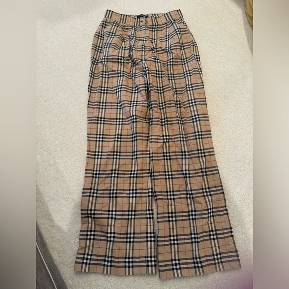 Burberry Pants - Vintage Burberry London Classic Check Straight-Leg Pants, uk6(us0-2)